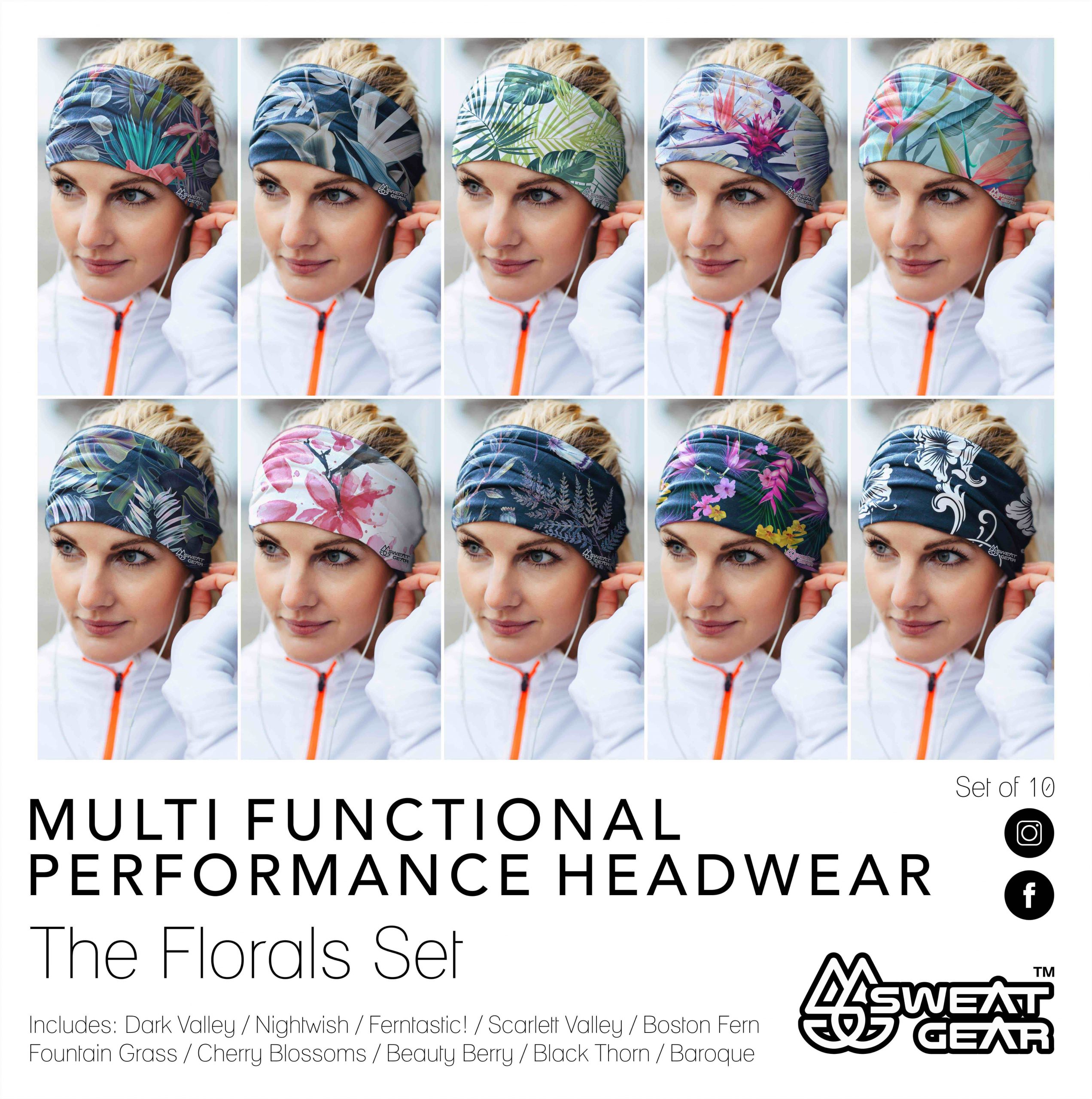 Sweat Gear Online 2020 - Multifunctional headwear The Florals Set (10)