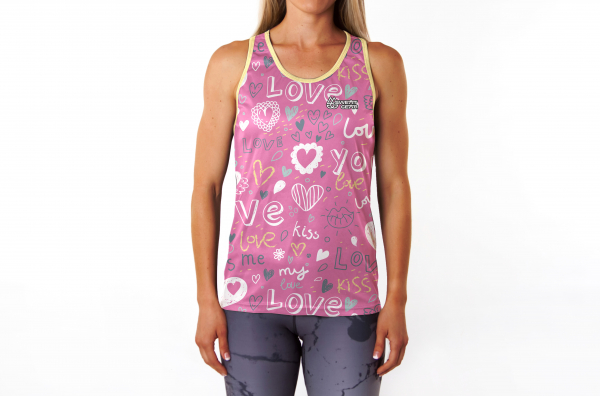Love Me, Kiss Me Pink - Vest Ladies Online